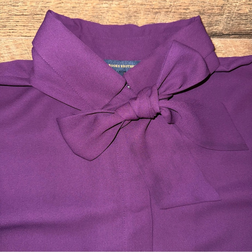 Brooks Brothers Dressy Plum Blouse with Bow